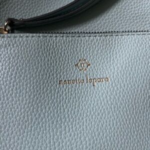 nanette lepore baby blue crossboy purse very good condition and clean